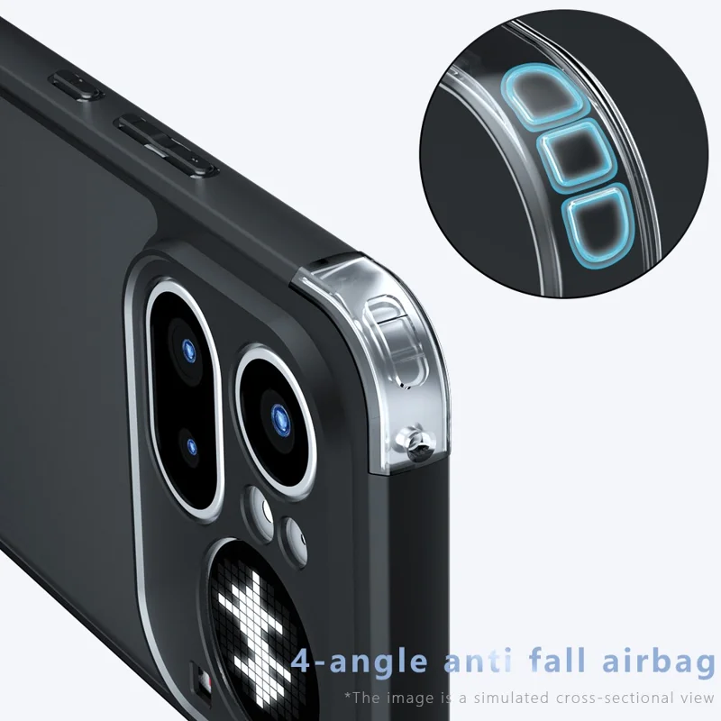 For Nothing Phone (4a) Pro Case Skin-Touch TPU + PC Matte Phone Back Cover - Transparent Black
