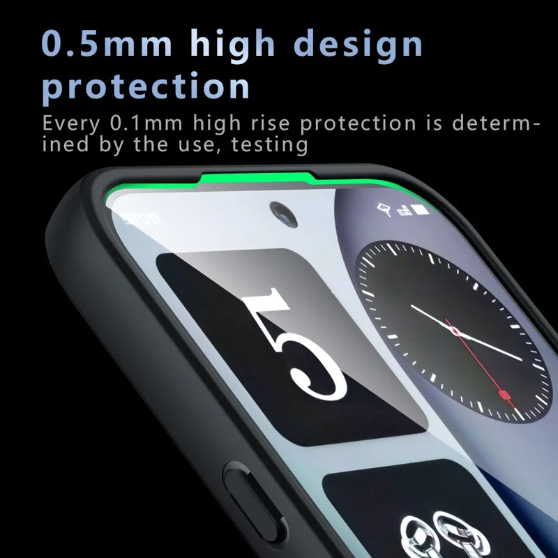 For Nothing Phone (4a) Case Skin-Touch TPU + PC Matte Phone Back Cover - Transparent Black