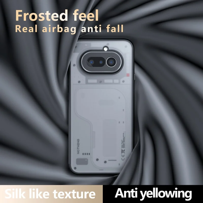 For Nothing Phone (4a) Case Skin-Touch TPU + PC Matte Phone Back Cover - Transparent Black