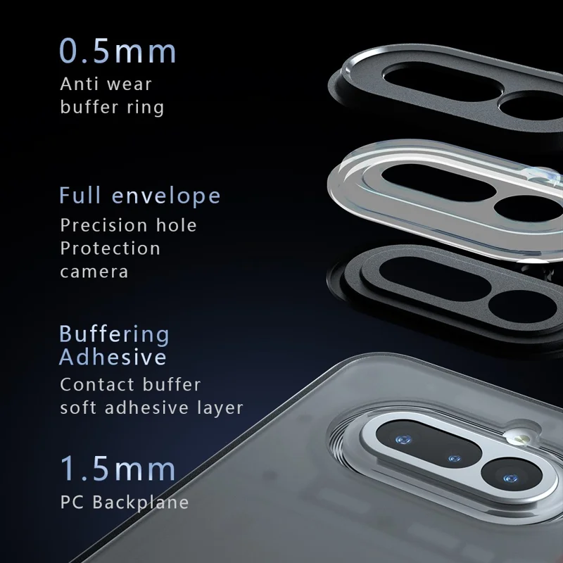 For Nothing Phone (4a) Case Skin-Touch TPU + PC Matte Phone Back Cover - Transparent Black
