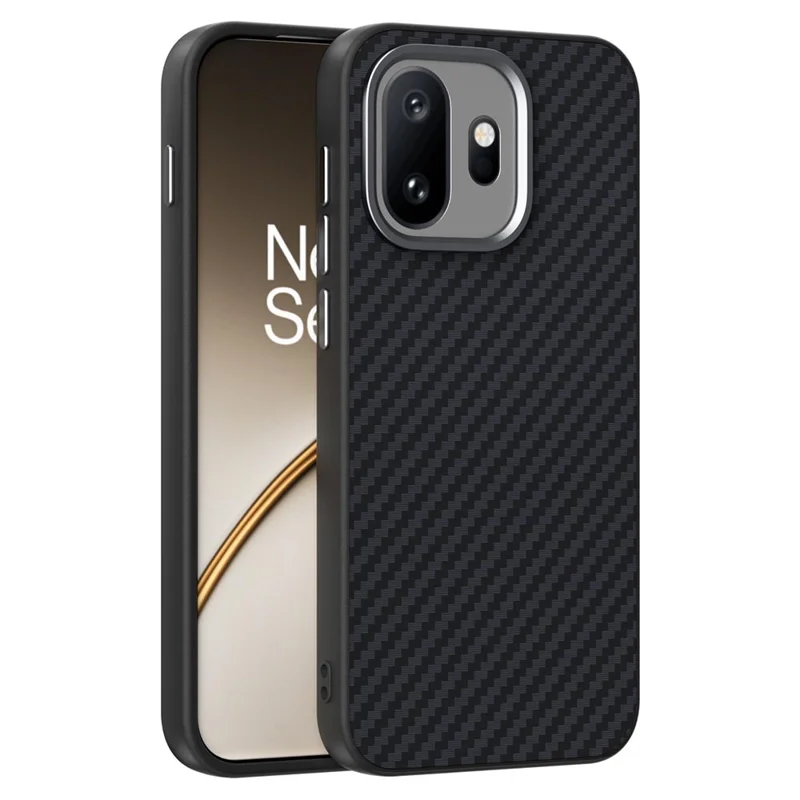 ABEEL For OnePlus 15T 5G Magnetic Case Carbon Fiber Texture Phone Back Cover - Black