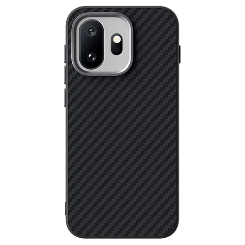 ABEEL For OnePlus 15T 5G Magnetic Case Carbon Fiber Texture Phone Back Cover - Black