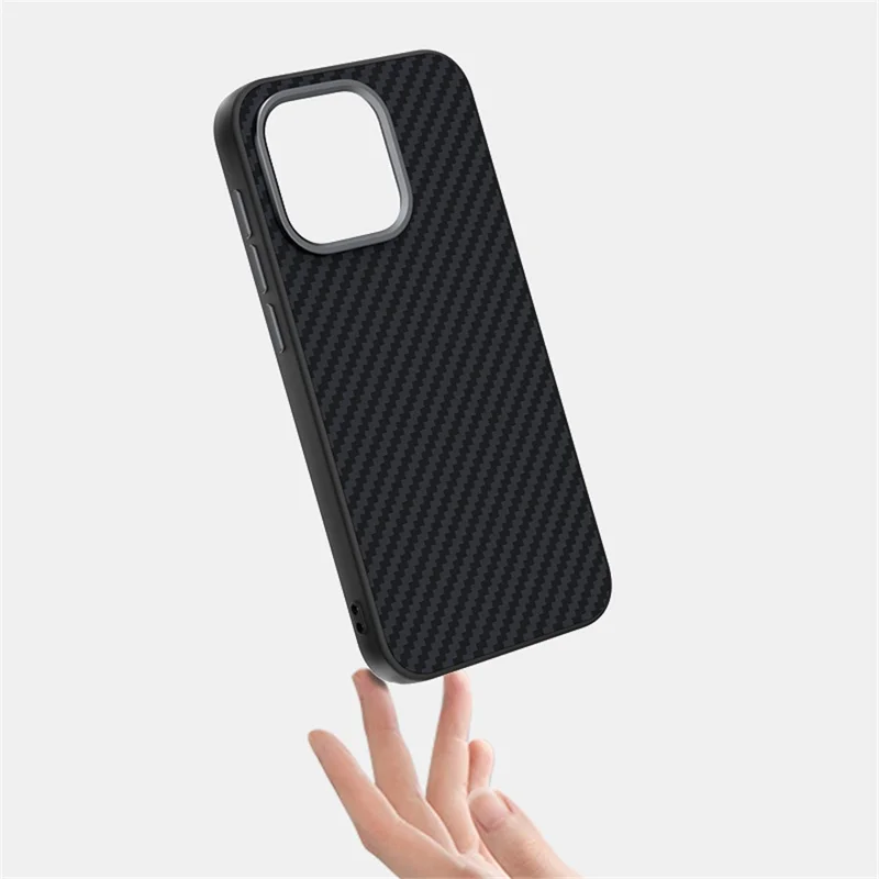 ABEEL For OnePlus 15T 5G Magnetic Case Carbon Fiber Texture Phone Back Cover - Black
