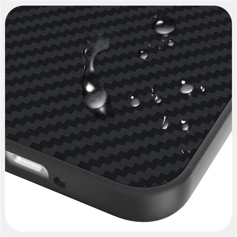 ABEEL For OnePlus 15T 5G Magnetic Case Carbon Fiber Texture Phone Back Cover - Black