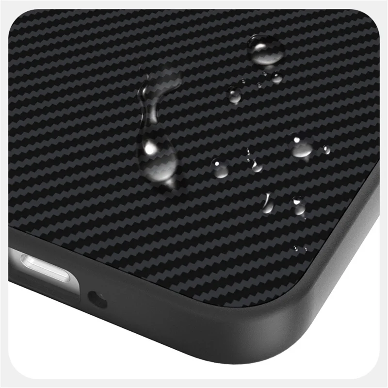 ABEEL For OnePlus 15T 5G Magnetic Case Carbon Fiber Texture TPU PC PU Phone Back Cover - Black