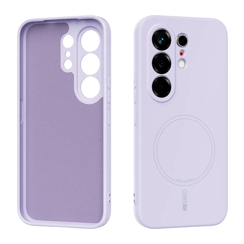 ABEEL For TECNO Camon 50 4G Magnetic Case Skin Touch Liquid Silicone Phone Back Cover - Purple