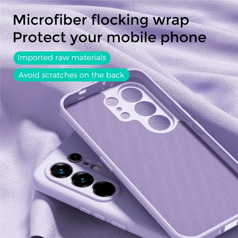 ABEEL For TECNO Camon 50 4G Magnetic Case Skin Touch Liquid Silicone Phone Back Cover - Purple