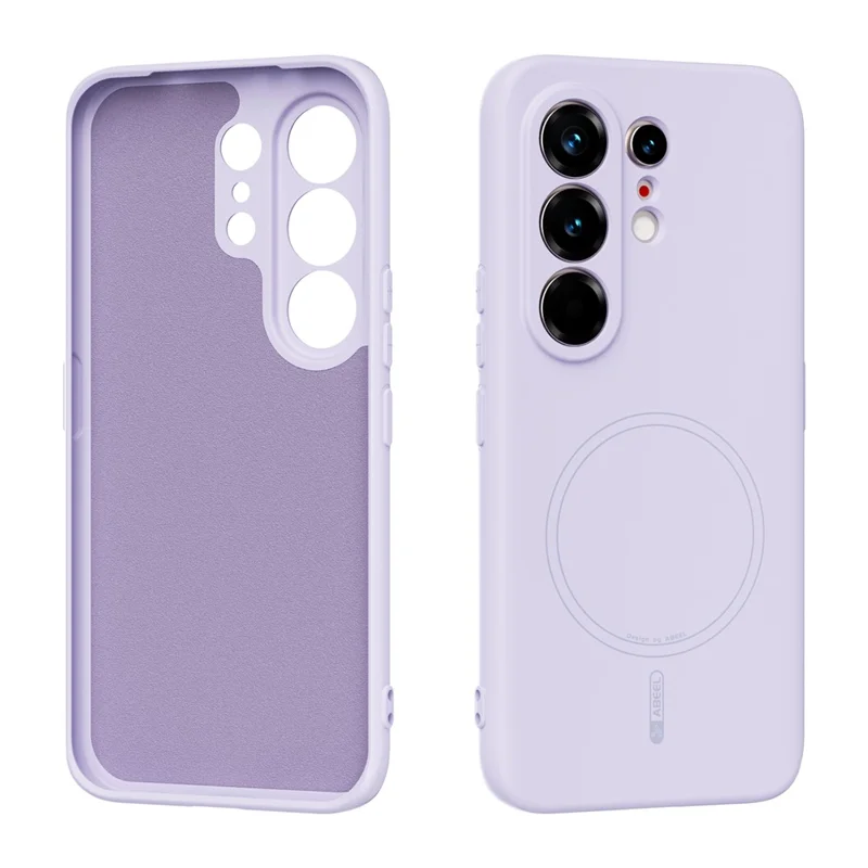 ABEEL For TECNO Camon 50 Pro 4G Magnetic Case Skin Touch Liquid Silicone Phone Back Cover - Purple