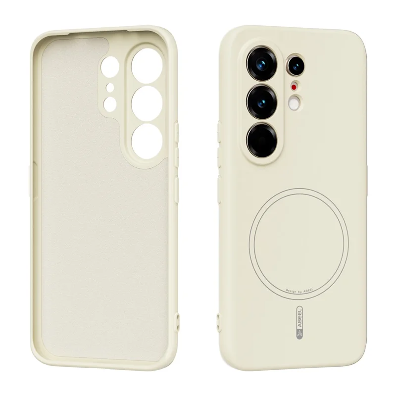 ABEEL For TECNO Camon 50 Pro 4G Magnetic Case Skin Touch Liquid Silicone Phone Back Cover - Beige