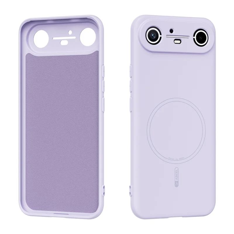 ABEEL For TECNO Spark Slim 4G Magnetic Case Skin Touch Liquid Silicone Phone Back Cover - Purple