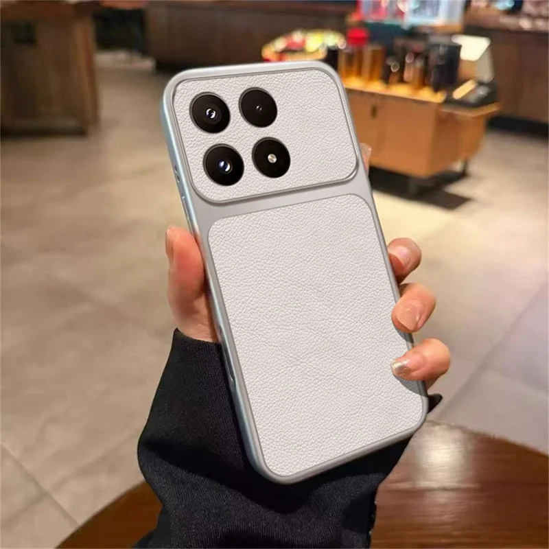 For Xiaomi 17 Case PU Leather Texture Shockproof TPU Protective Phone Cover - White