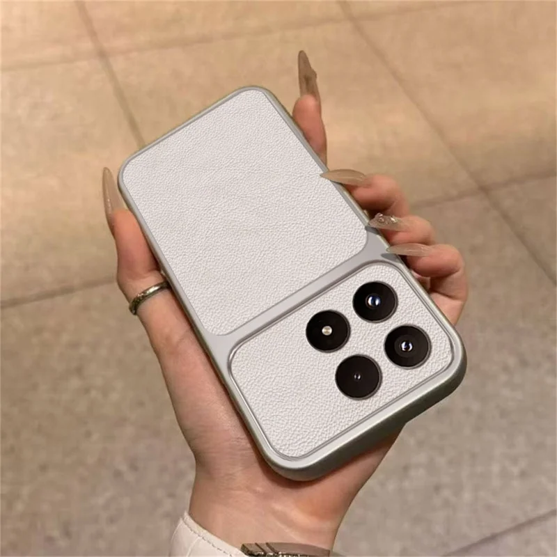 For Xiaomi 17 Case PU Leather Texture Shockproof TPU Protective Phone Cover - White