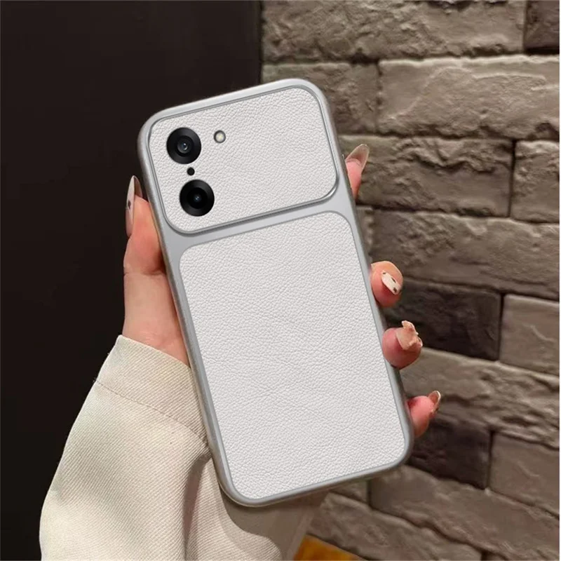 Case For OnePlus Nord CE5 5G  /  Ace 5 Racing 5G PU Leather Texture Shockproof TPU Protective Phone Cover - White