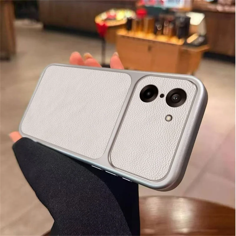 Case For OnePlus Nord CE5 5G  /  Ace 5 Racing 5G PU Leather Texture Shockproof TPU Protective Phone Cover - White