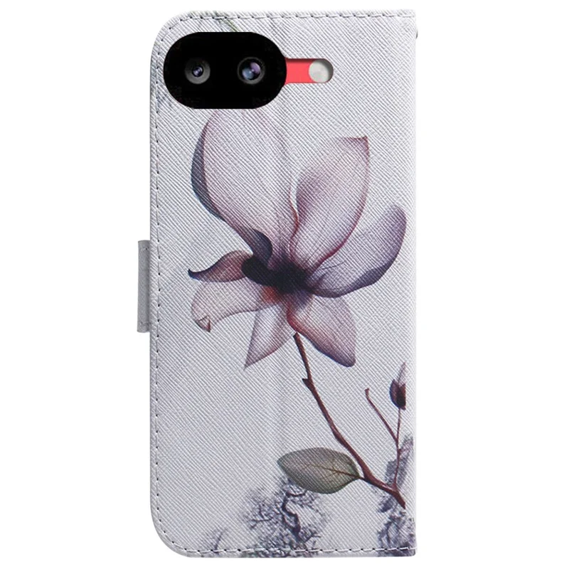 For Google Pixel 10a Wallet Case Pattern Print Leather Phone Cover - Pink Flower