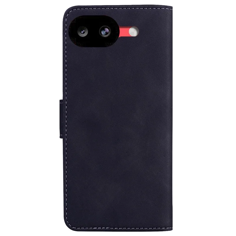 For Google Pixel 10a Case Solid Color Leather Wallet Phone Cover - Black