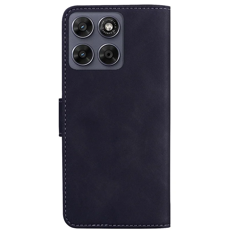 Case For Motorola Moto G67 5G  /  G77 5G Solid Color Leather Wallet Phone Cover - Black