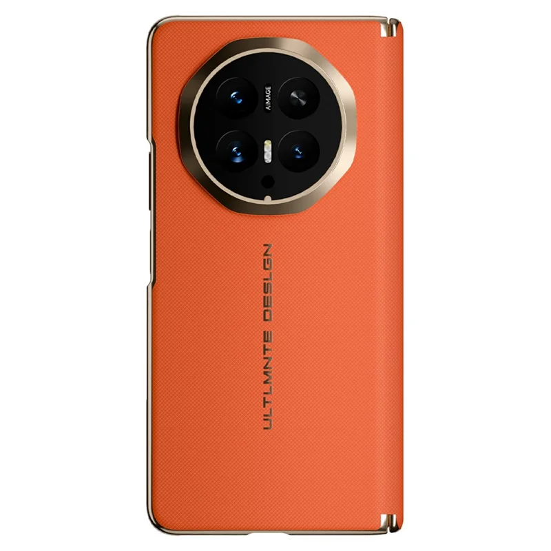 GKK For Honor Magic V6 5G Magnetic Case Woven Texture Leather PC Phone Cover - Orange