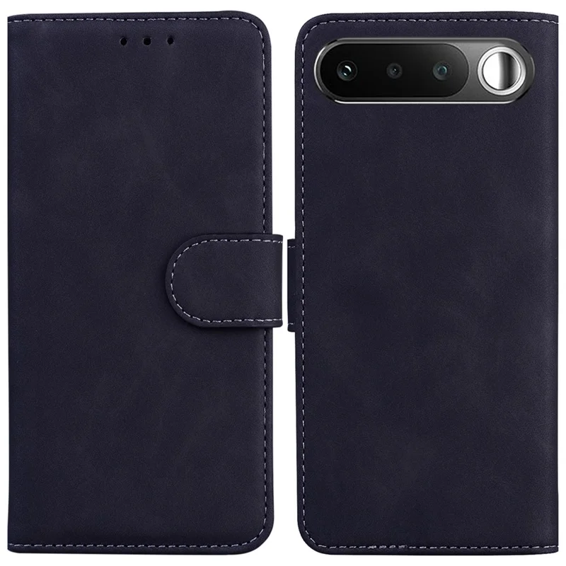 For Realme 16 5G Case Solid Color Leather Wallet Phone Cover - Black