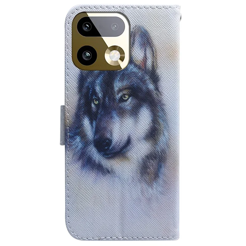 For Realme 16 Pro+ 5G Wallet Case Pattern Print Leather Phone Cover - Wolf