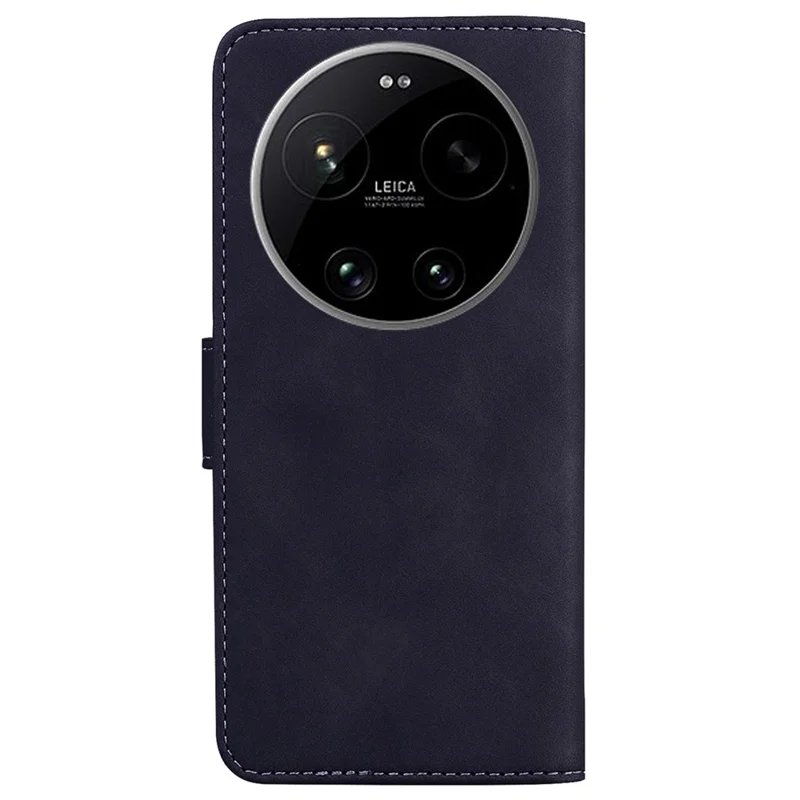 For Xiaomi 17 Ultra 5G Case Solid Color Leather Wallet Phone Cover - Black