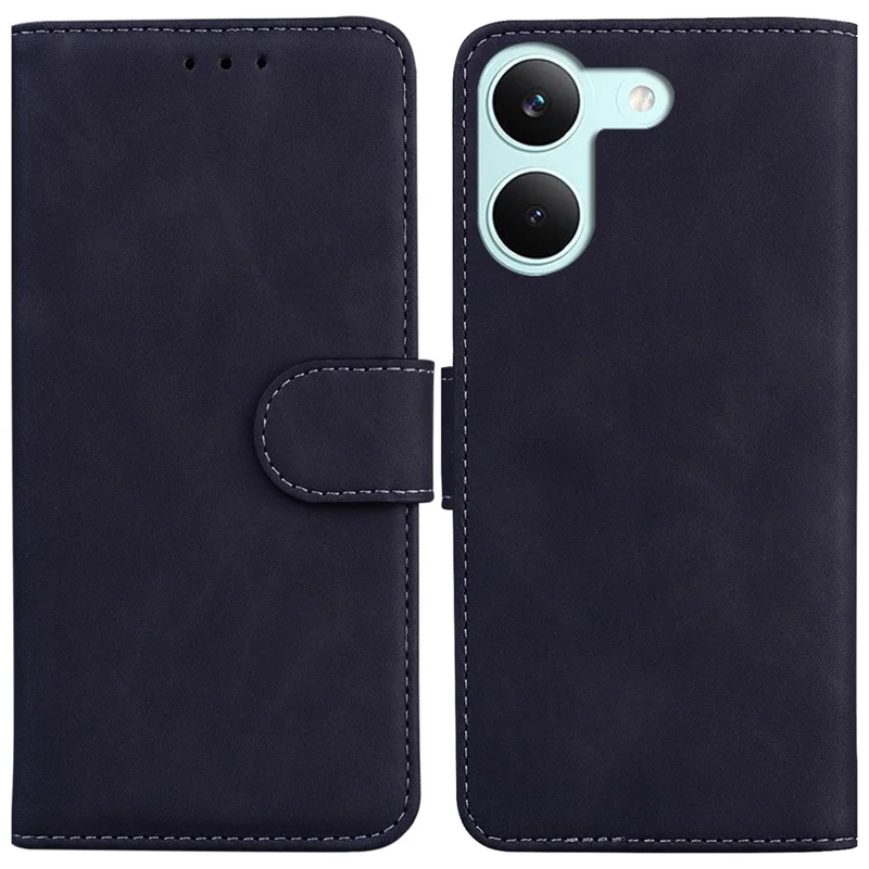 Case For Xiaomi Poco X8 Pro 5G  /  Redmi Turbo 5 5G Solid Color Leather Wallet Phone Cover - Black