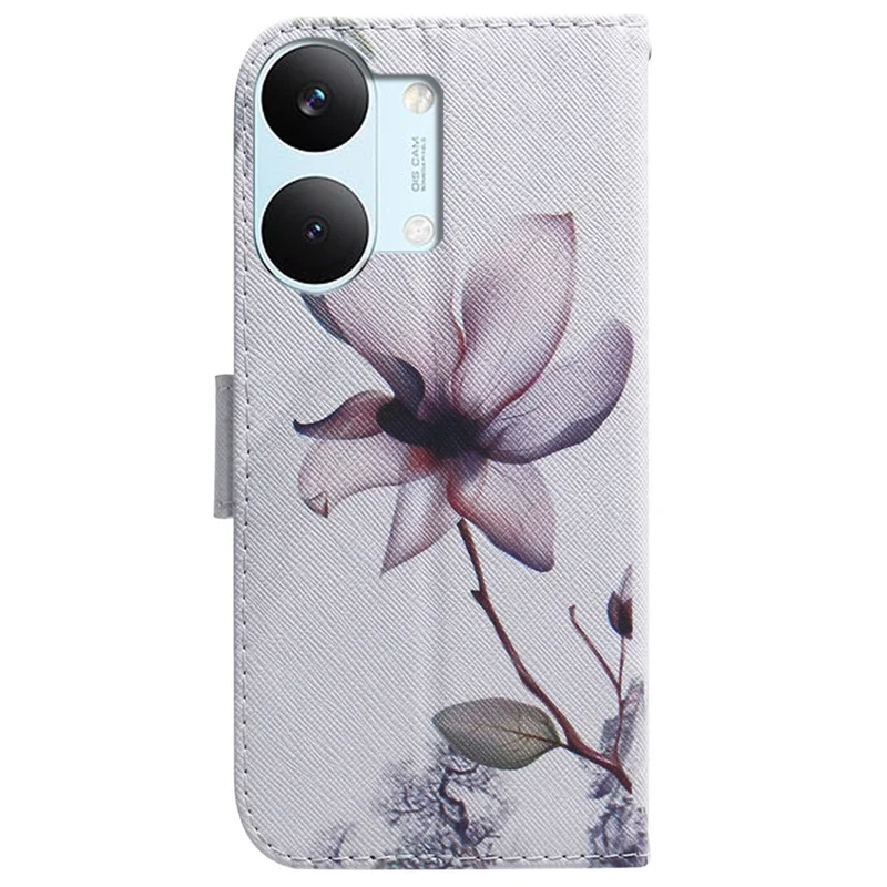 For Xiaomi Poco X8 Pro Max 5G / Redmi Turbo 5 Max 5G Wallet Case Pattern Print Leather Phone Cover - Pink Flower