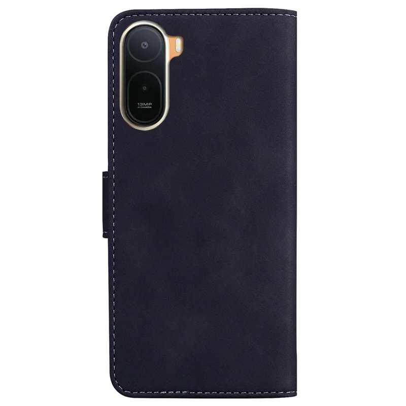 Case For Xiaomi Redmi A7 Pro 4G (171.56mm)  /  Poco C85x 5G Solid Color Leather Wallet Phone Cover - Black