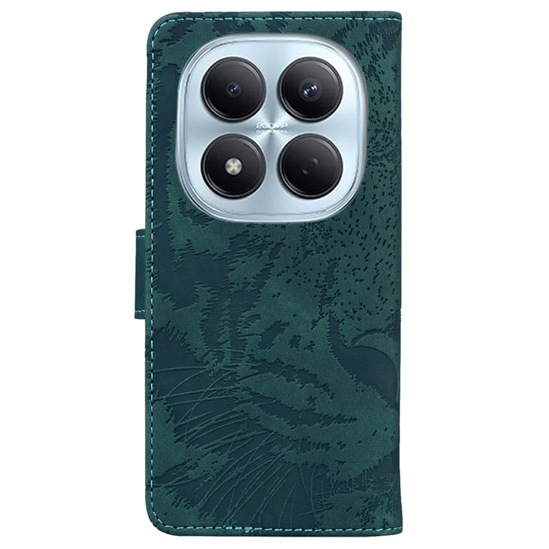 For Xiaomi Redmi Note 15 Pro 4G (Global) Case Tiger Imprint Leather Wallet Phone Cover - Green