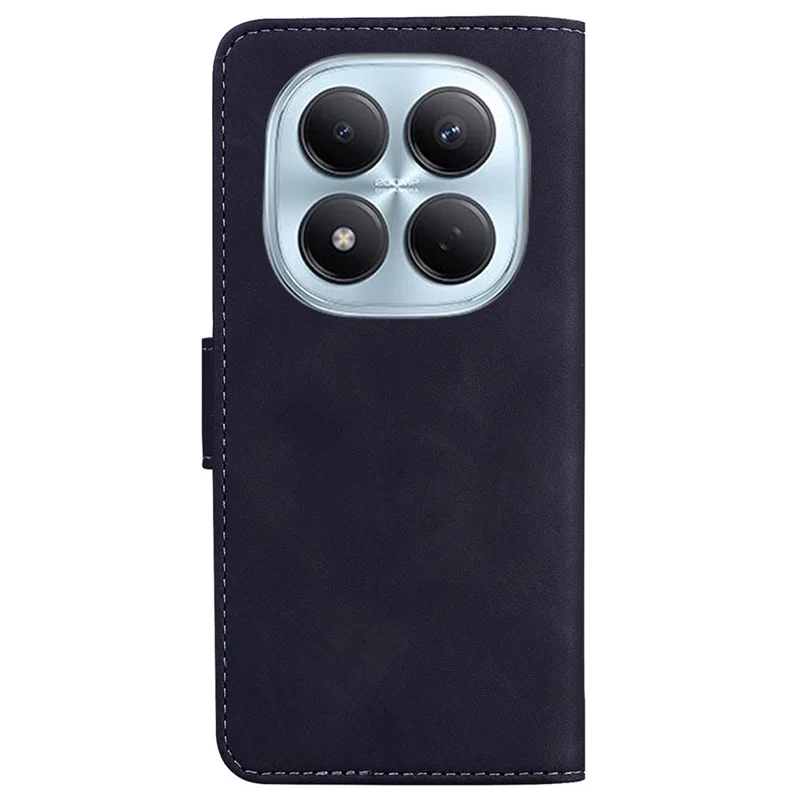 For Xiaomi Redmi Note 15 Pro 4G (Global) Case Solid Color Leather Wallet Phone Cover - Black