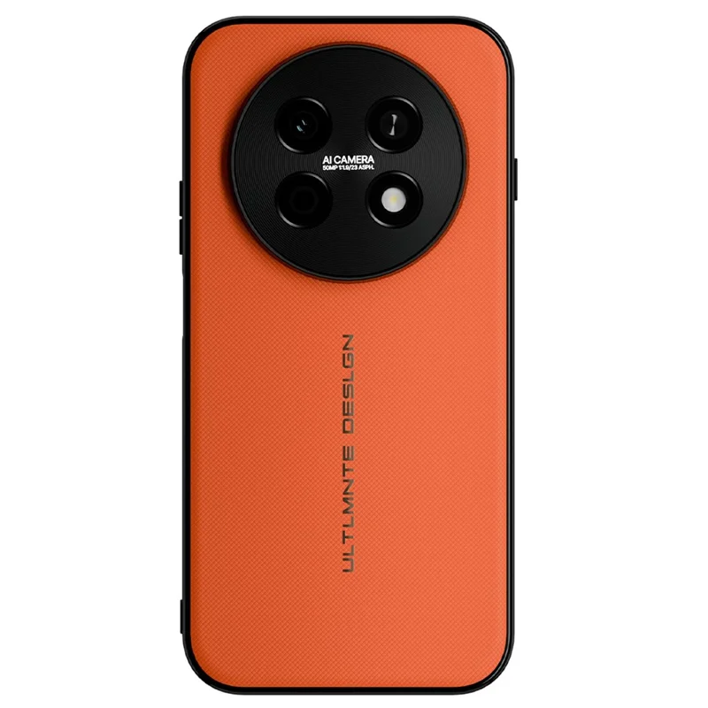 GKK For Huawei Enjoy 90 Pro Max Magnetic Case Woven Texture Leather PC Phone Cover - Orange