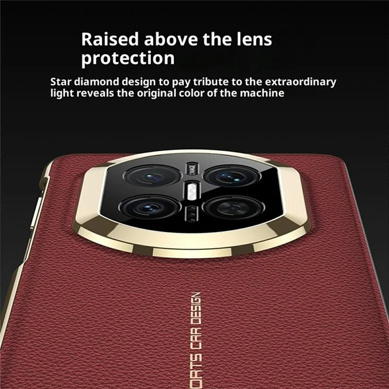 GKK per Huawei Mate X7 Flip Custodia in Pelle con Tecnologia Finestra Smart Copertura Antiurto - Rosso