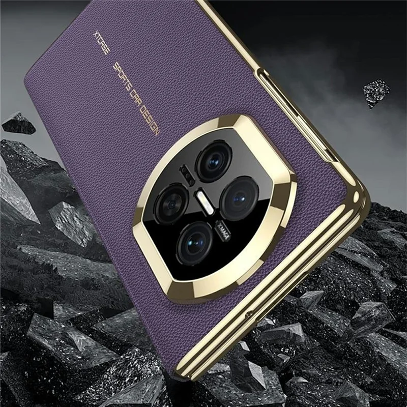 GKK per Huawei Mate X7 Flip Custodia in Pelle con Tecnologia Finestra Smart Copertura Antiurto - Rosso