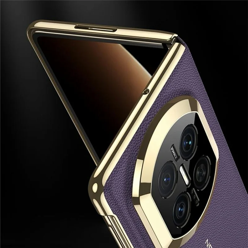 GKK per Huawei Mate X7 Flip Custodia in Pelle con Tecnologia Finestra Smart Copertura Antiurto - Rosso