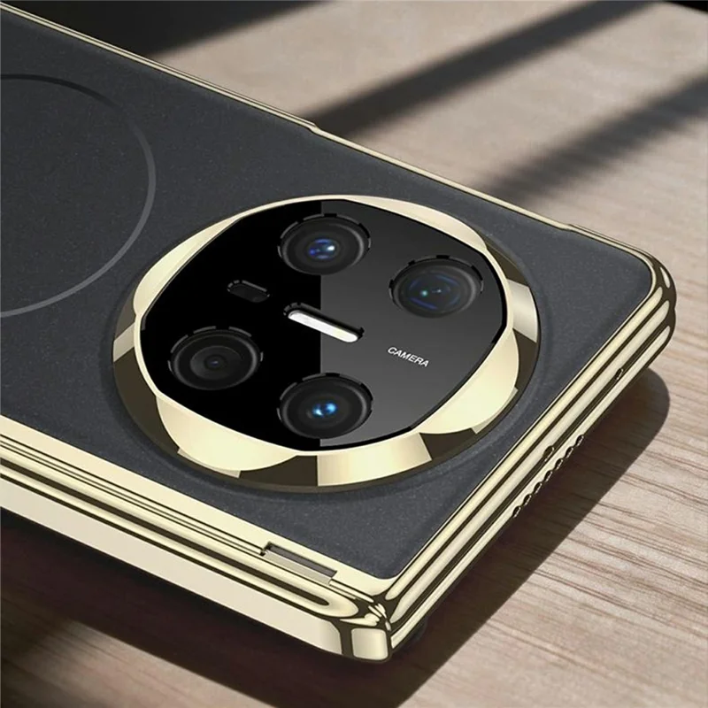 GKK pour Huawei Mate X6 étui magnétique double axe central AG Phantom avec support latéral - Noir
