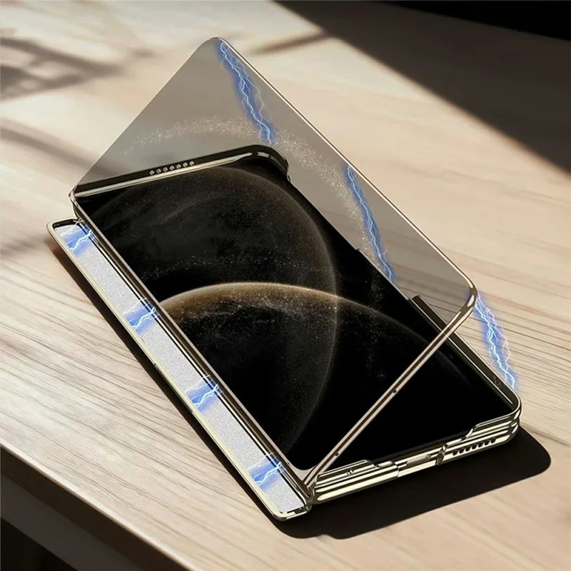 GKK pour Huawei Mate X6 étui magnétique double axe central AG Phantom avec support latéral - Noir