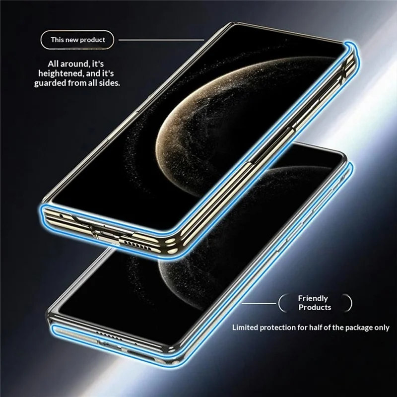 GKK pour Huawei Mate X6 étui magnétique double axe central AG Phantom avec support latéral - Noir