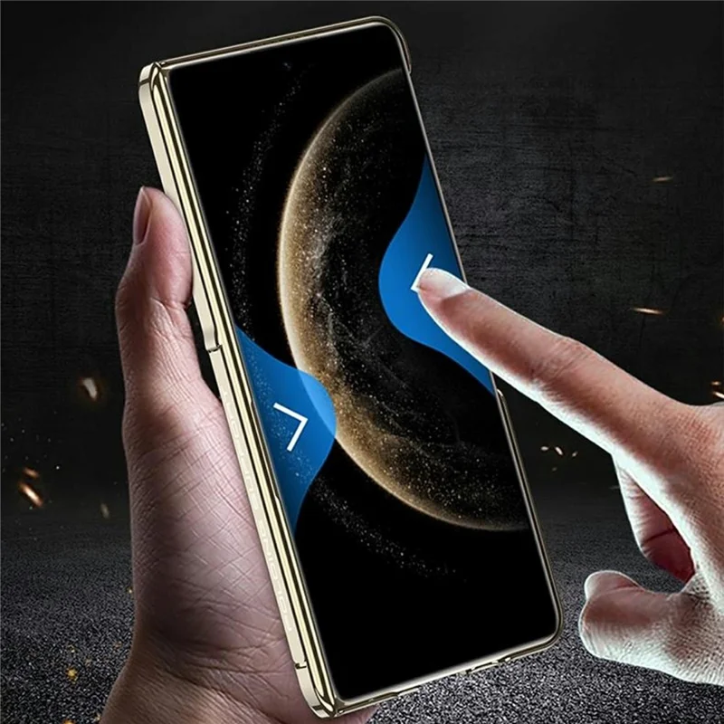 GKK pour Huawei Mate X6 étui magnétique double axe central AG Phantom avec support latéral - Noir