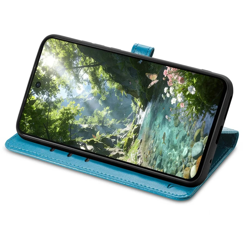 For Nothing Phone (3a) Lite 5G Case Flip Wallet Leather Phone Cover with Cute Cat Dog Pattern - Blue