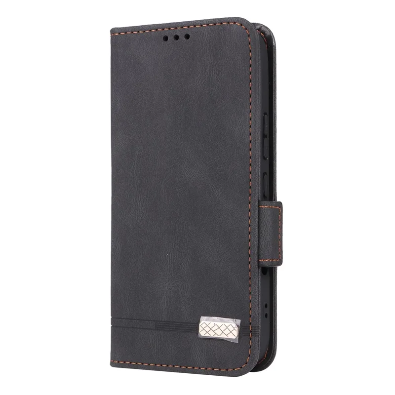 Voor Honor 600 5G / 600 Pro 5G Hoesje Leer Portemonnee Flip Telefoonhoes met Hardware Decor - Zwart