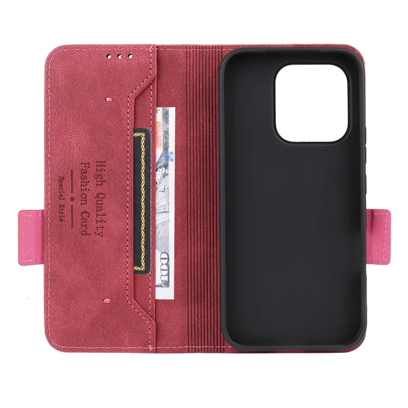 Für Honor 600 Lite 5G Hülle Ledertasche Mit Hardware-Dekor - Rose