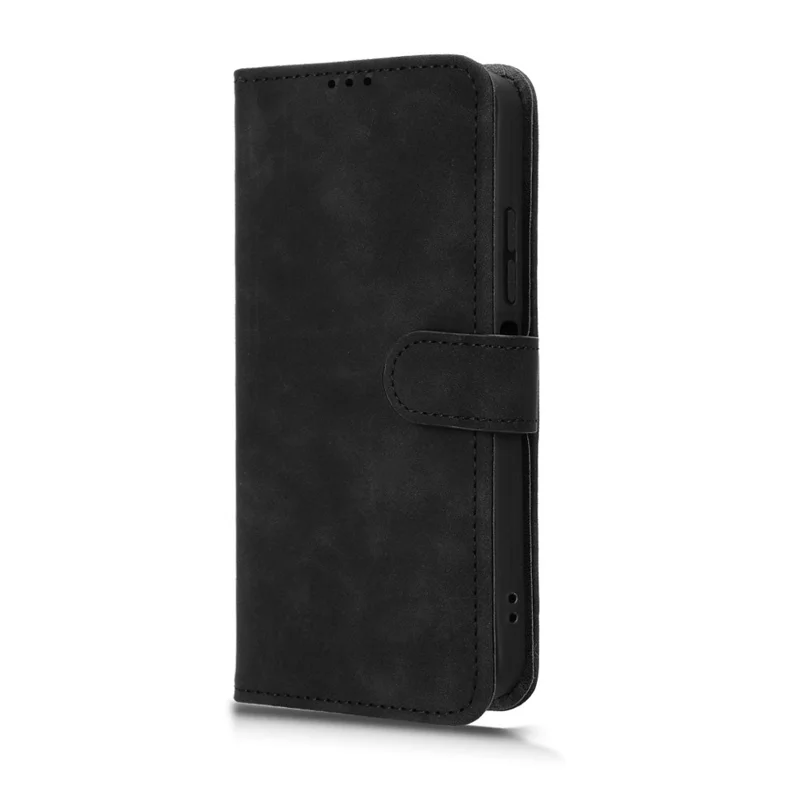 For TECNO Spark 50 4G Leather Case Skin Feel Anti Drop Wallet Stand Flip Phone Cover - Black