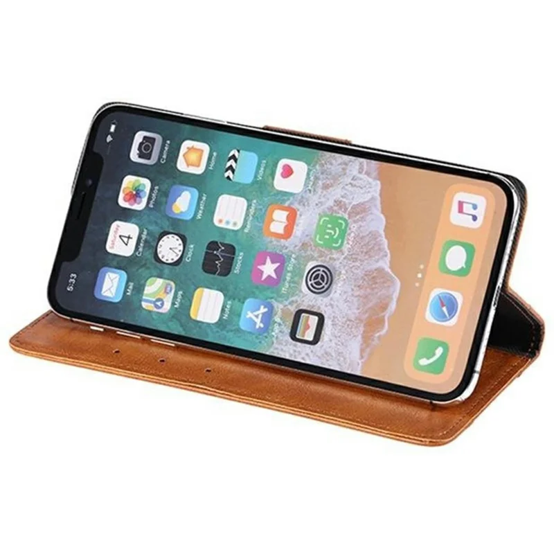For Oukitel WP62 Case Magnetic Buckle Wallet Stand Business Leather Flip Phone Cover - Black