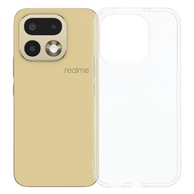 For Realme 16 Pro 5G Case Airbag Protection TPU Phone Back Cover - Transparent