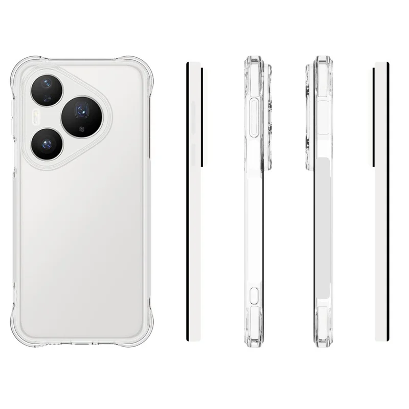 For Huawei Pura 90 Pro TPU Case Non Slip Anti Drop Phone Cover - Transparent