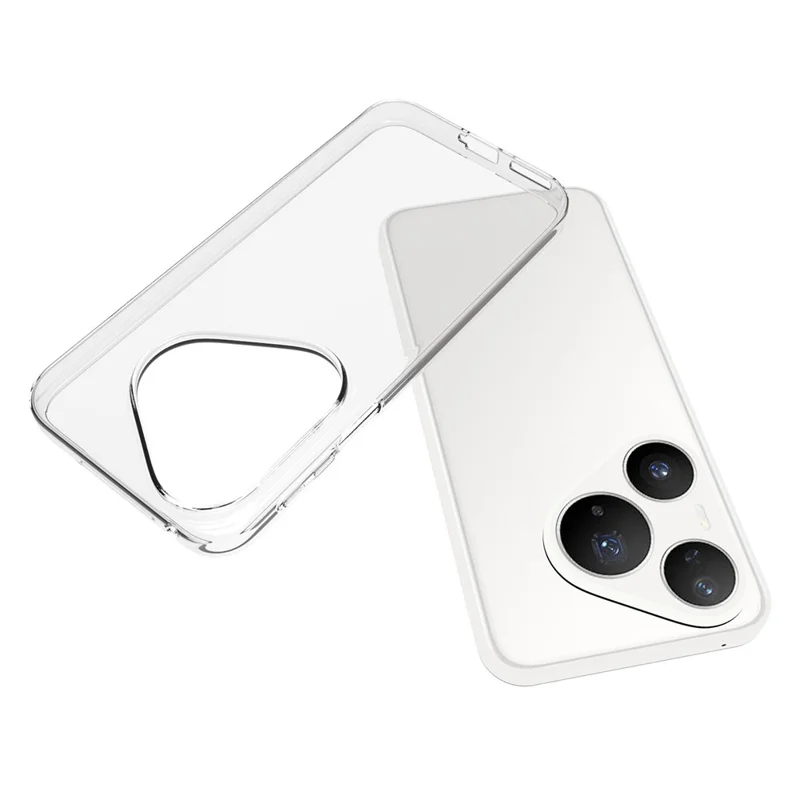 Coque pour Huawei Pura 90 Pro, housse arrière transparente en TPU résistante aux traces d'eau