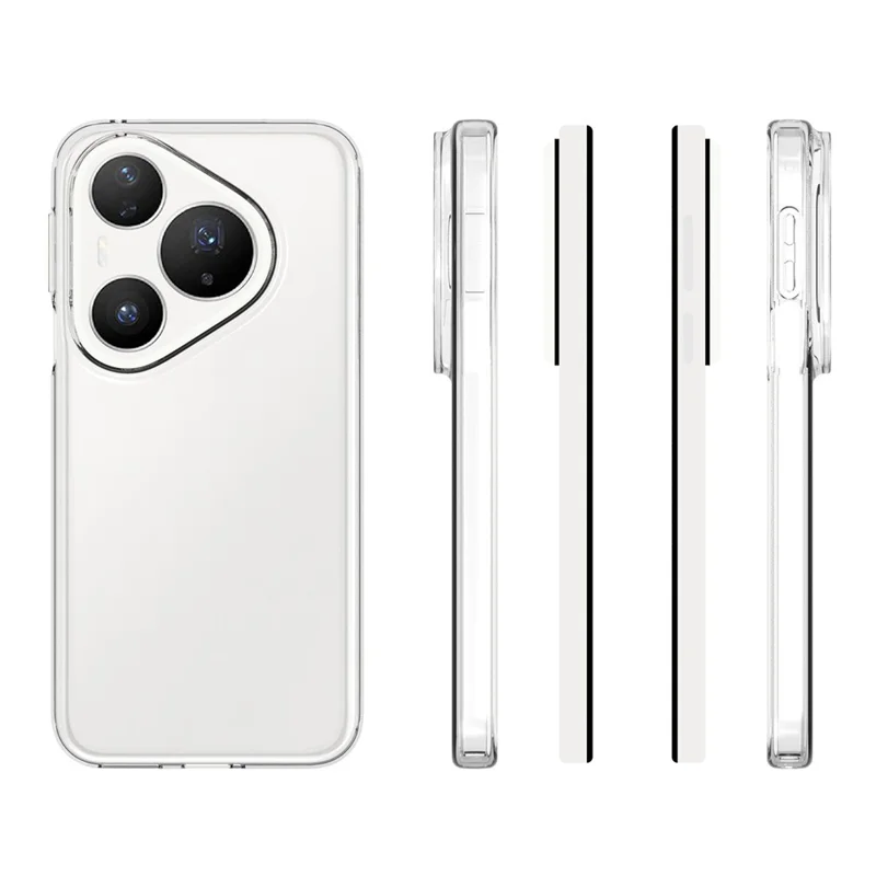 Coque pour Huawei Pura 90 Pro, housse arrière transparente en TPU résistante aux traces d'eau