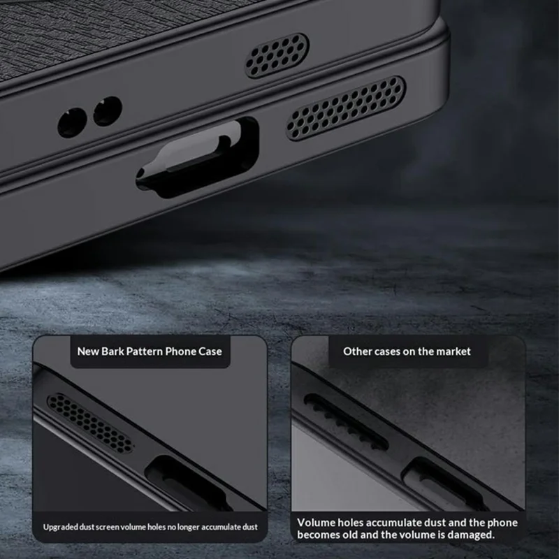 For Huawei Pura 90 Pro Case Wood Texture PU Leather Coated PC TPU Phone Cover - Black