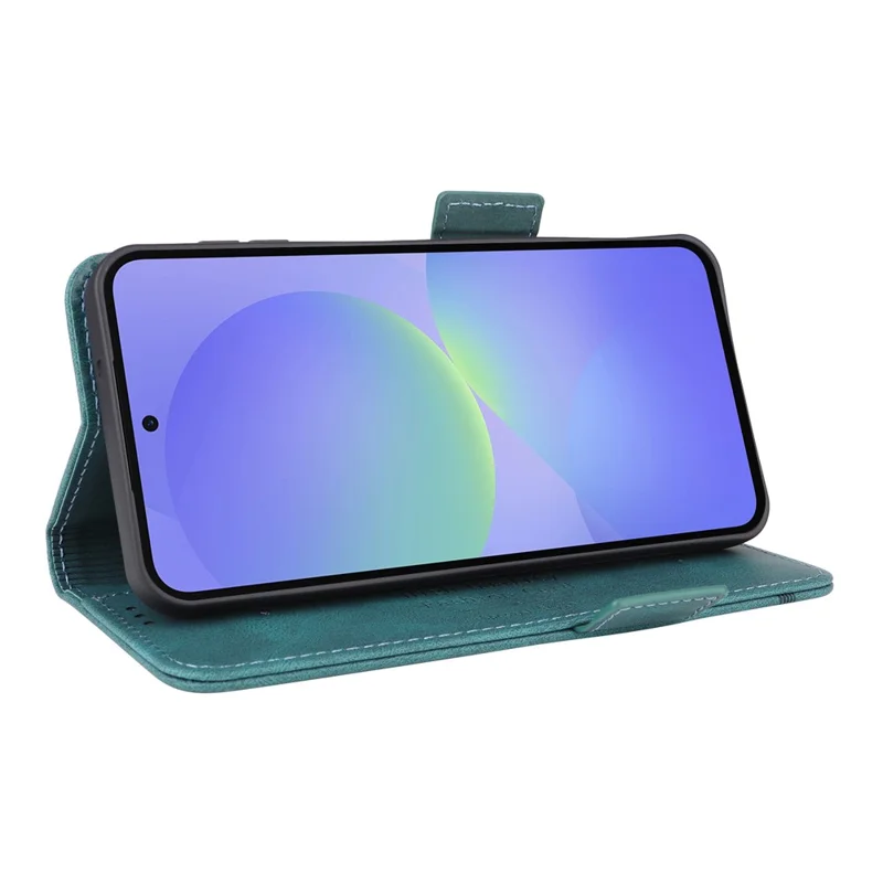 For Samsung Galaxy A37 5G Phone Case Leather Wallet Flip Phone Cover with Hardware Decor - Green