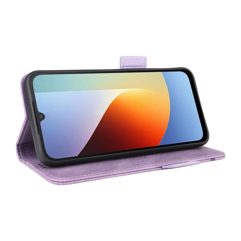 Phone Case For Xiaomi Poco C85x 5G / Redmi A7 Pro 4G (171.56mm) / Redmi A7 Pro 5G Leather Wallet Flip Phone Cover with Hardware Decor - Purple
